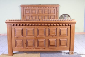 Delivery Options - Lovely Heavy Thick Pine Double Bed Sturdy