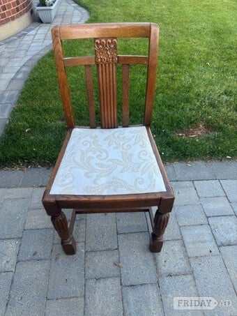 Antique dining chairs, 