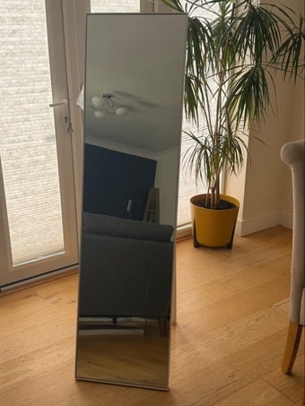 Dunelm white free standing/wall fix full length mirror