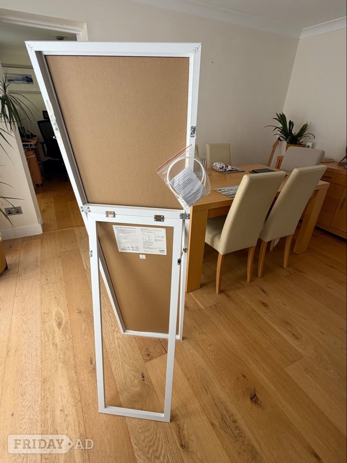Littlehampton Dunelm white free standing/wall fix full length mirror