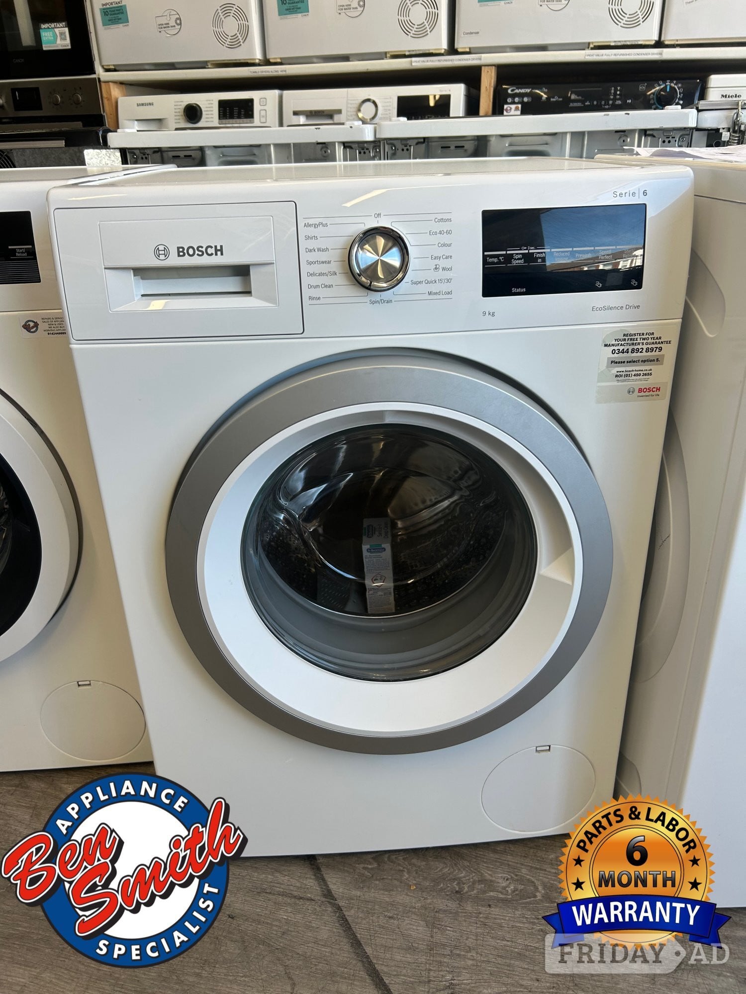 BOSCH 9KG WASHING MACHINE in St. Leonards-On-Sea