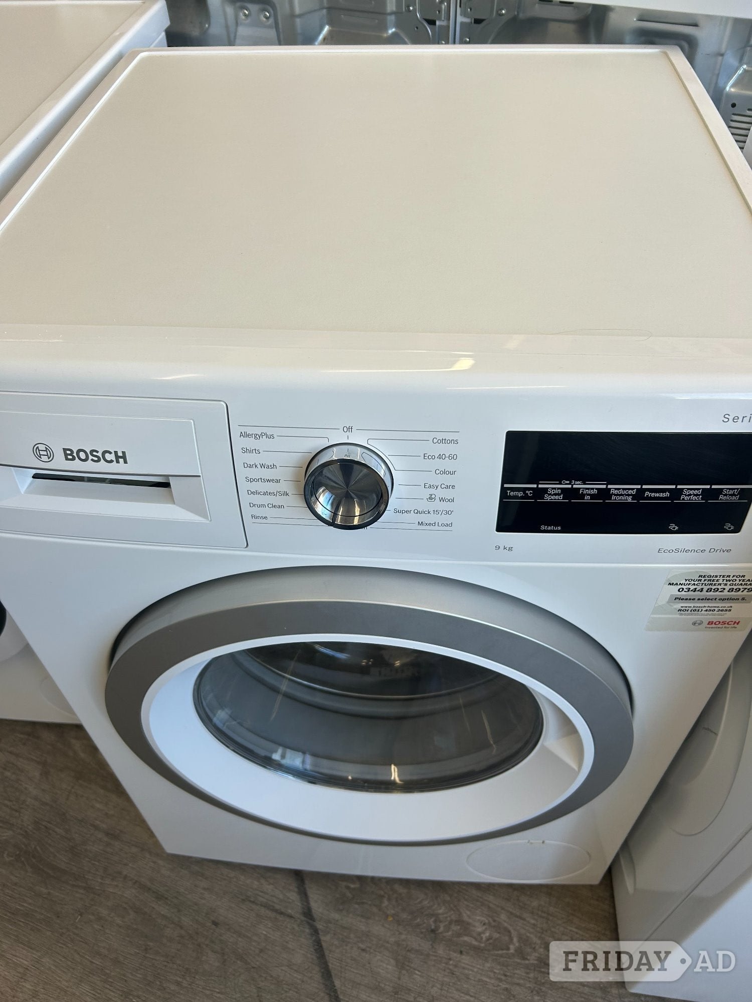 BOSCH 9KG WASHING MACHINE - Home Appliances in St. Leonards-On-Sea