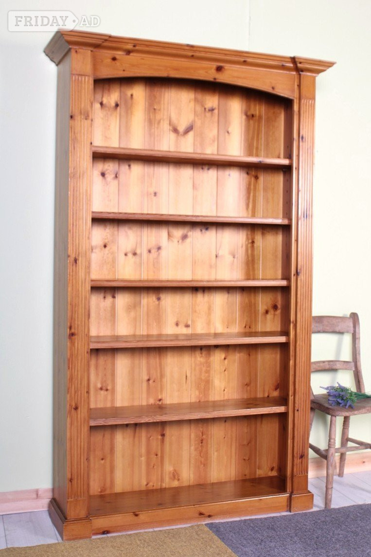 Nationwide Delivery - Large Antique Style Pine Bookcase in Hailsham