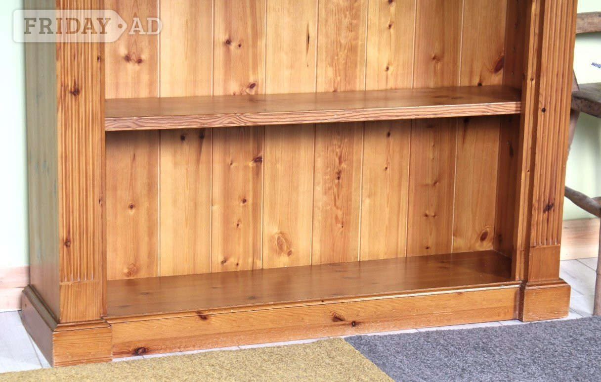 Nationwide Delivery - Large Antique Style Pine Bookcase