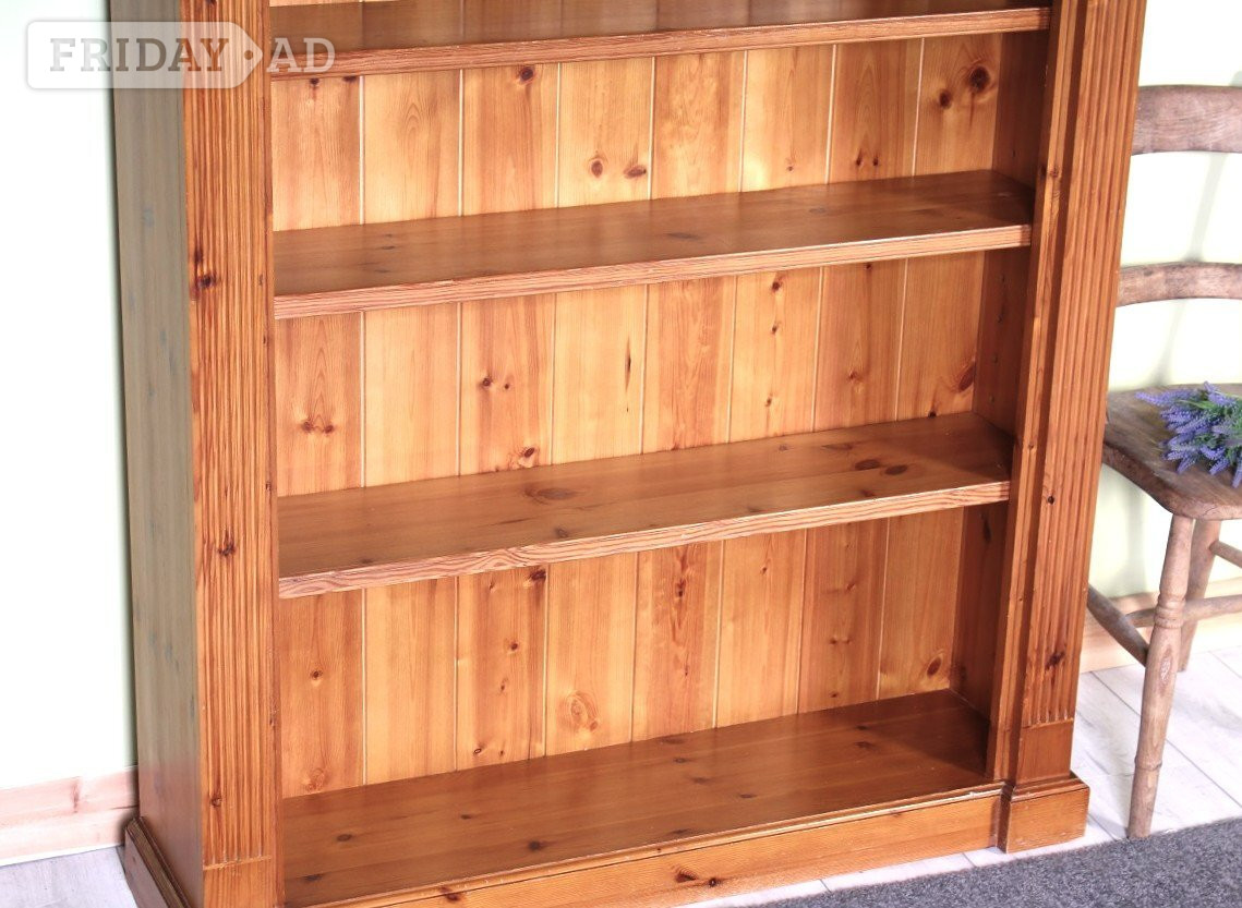 Nationwide Delivery - Large Antique Style Pine Bookcase - Furniture in Hailsham