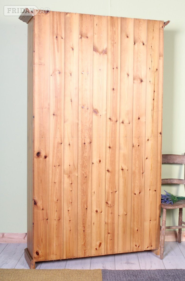 Nationwide Delivery - Large Antique Style Pine Bookcase - Furniture