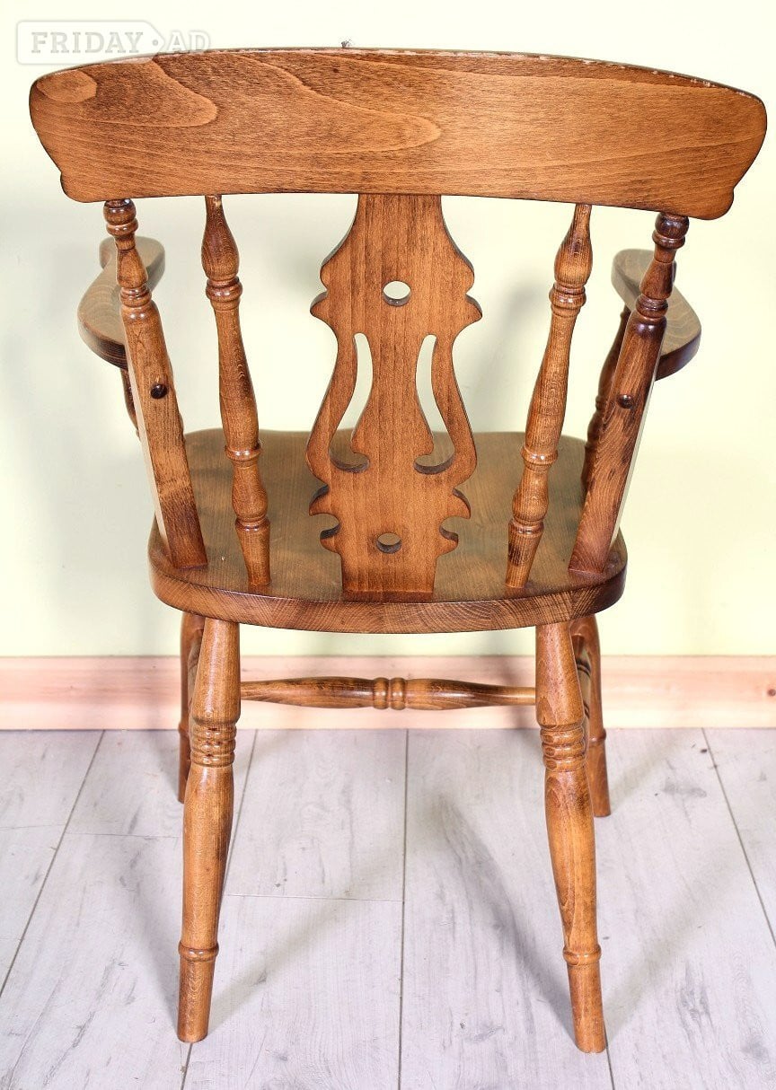 Delivery Options - 2 Fiddle Back Farmhouse Carver Chairs Sturdy - Furniture