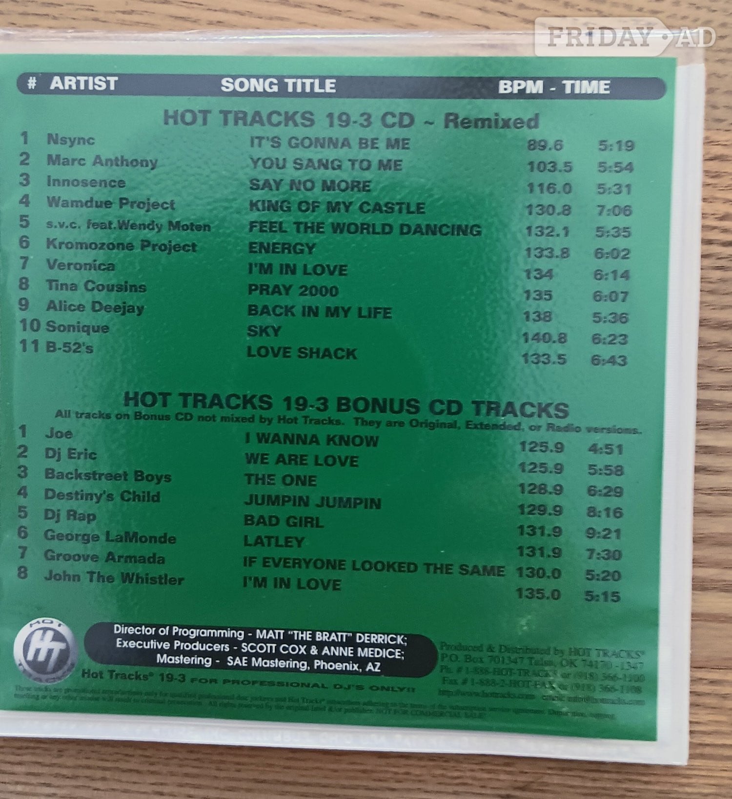 8 Hot Tracks, DJ Only CDs. in Rotherham