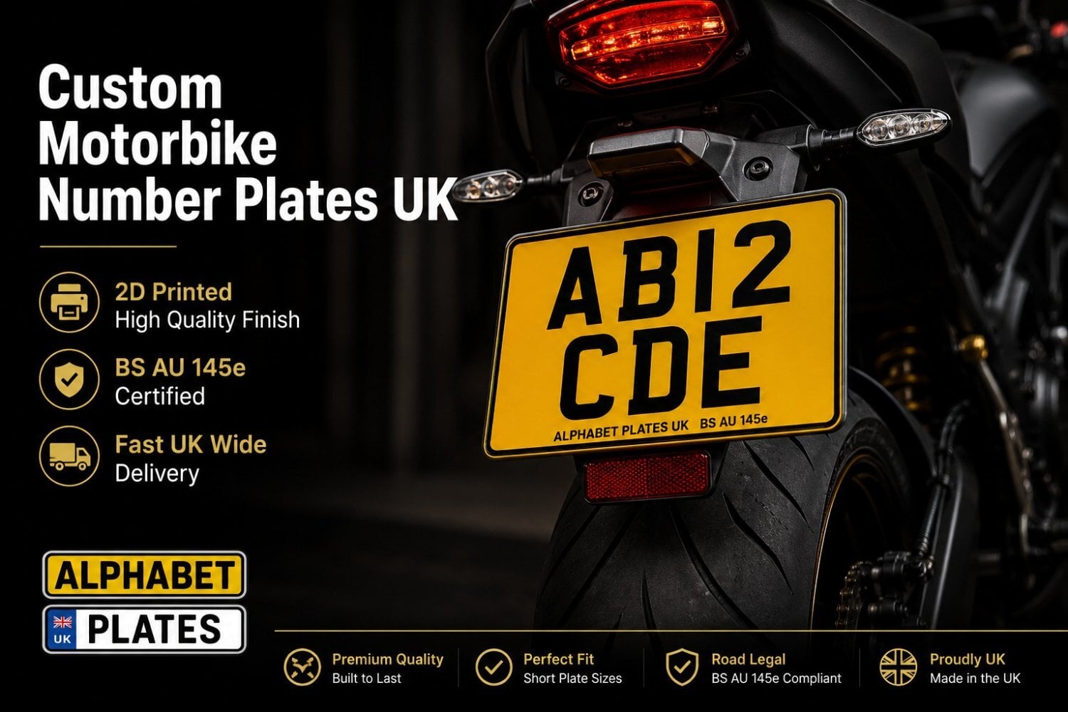 Motorbike Number Plates UK | £5 | Alphabet Plates UK