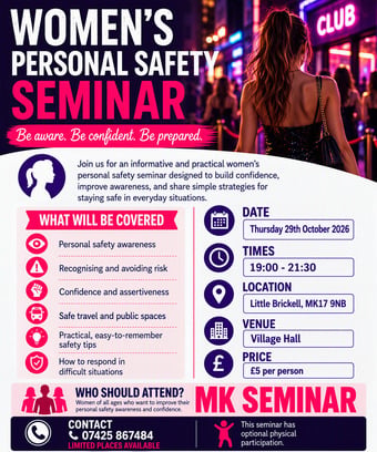 One Step Ahead Women's Personal Safety Seminar