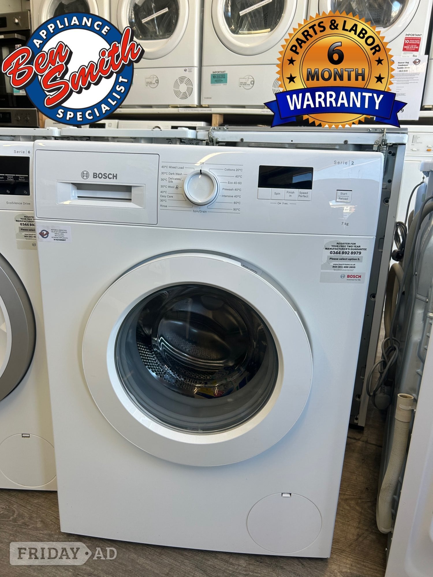 BOSCH 7KG WASHING MACHINE in St. Leonards-On-Sea