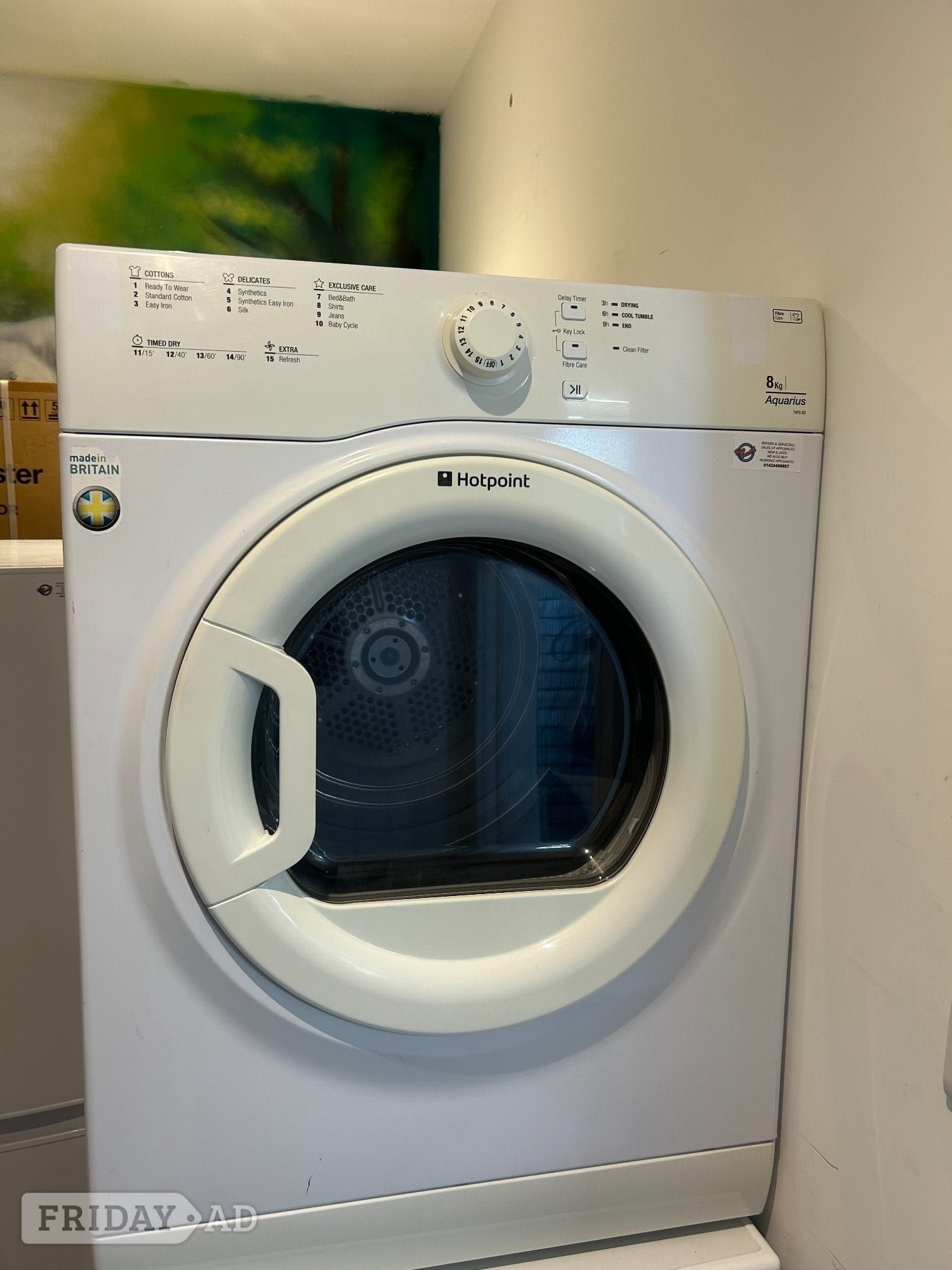 HOTPOINT 8KG VENTED DRYER in St. Leonards-On-Sea