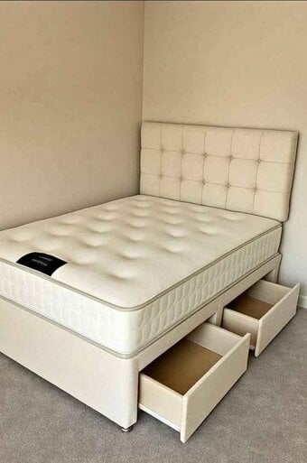 Divan bed double size with mattress for sale 