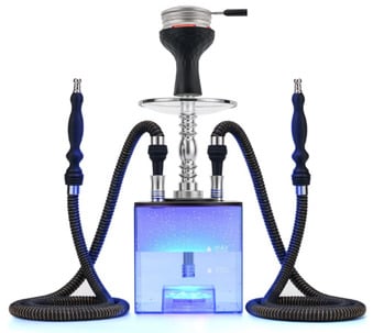Kitosun  Cube  Shisha includes 2 pipes & Remote LED Light 