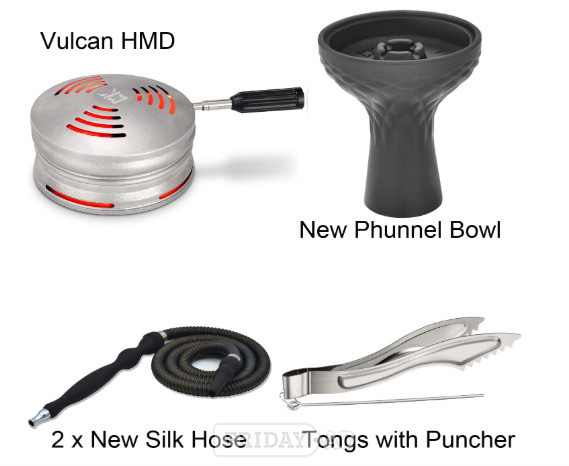 Kitosun  Cube  Shisha includes 2 pipes & Remote LED Light  - Hobbies & Leisure