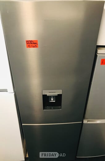 Grundig Silver colour fridge freezer with water dispenser 