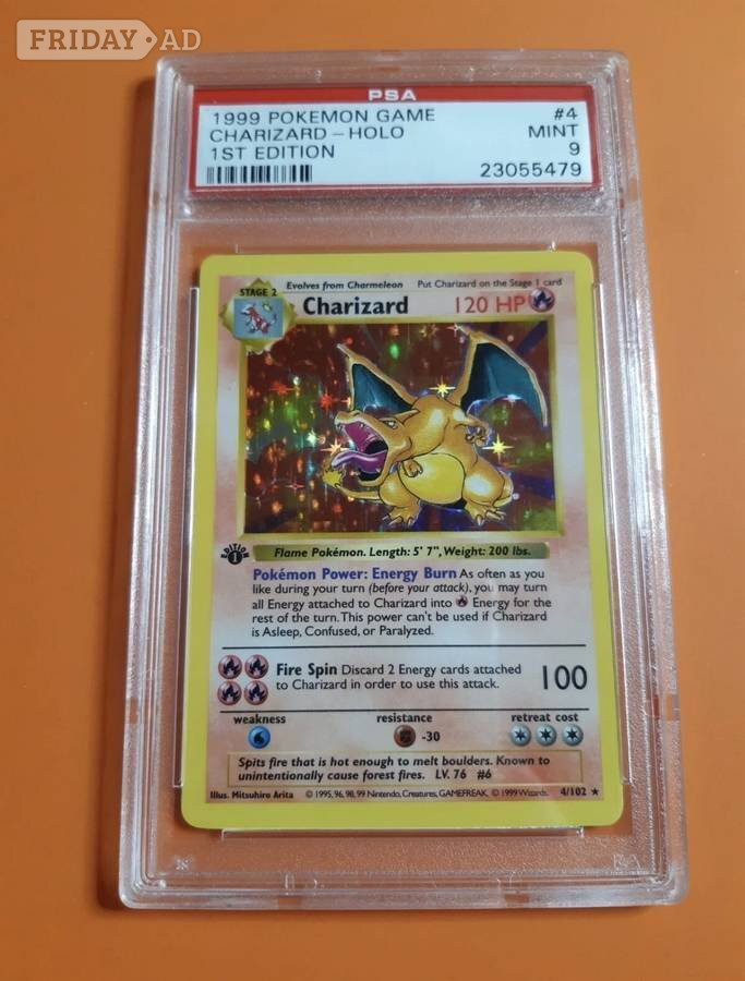 London Pokemon 1st edition base set psa 9 