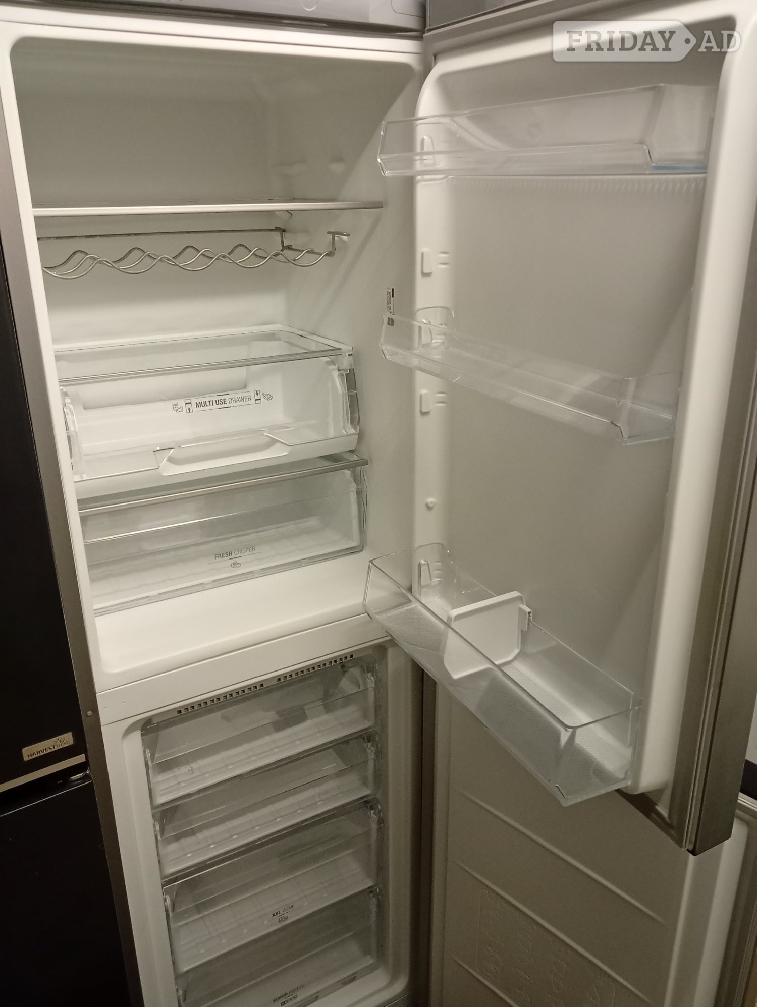 Hotpoint silver colour big size fridge freezer 