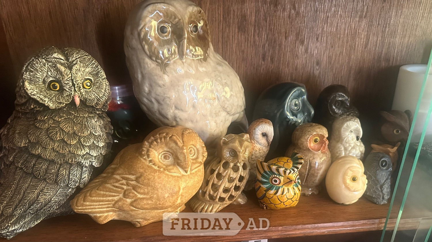 14 owls - various sizes 
