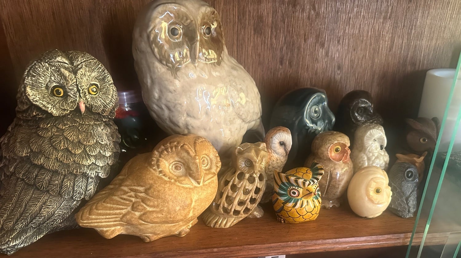 14 owls - various sizes 