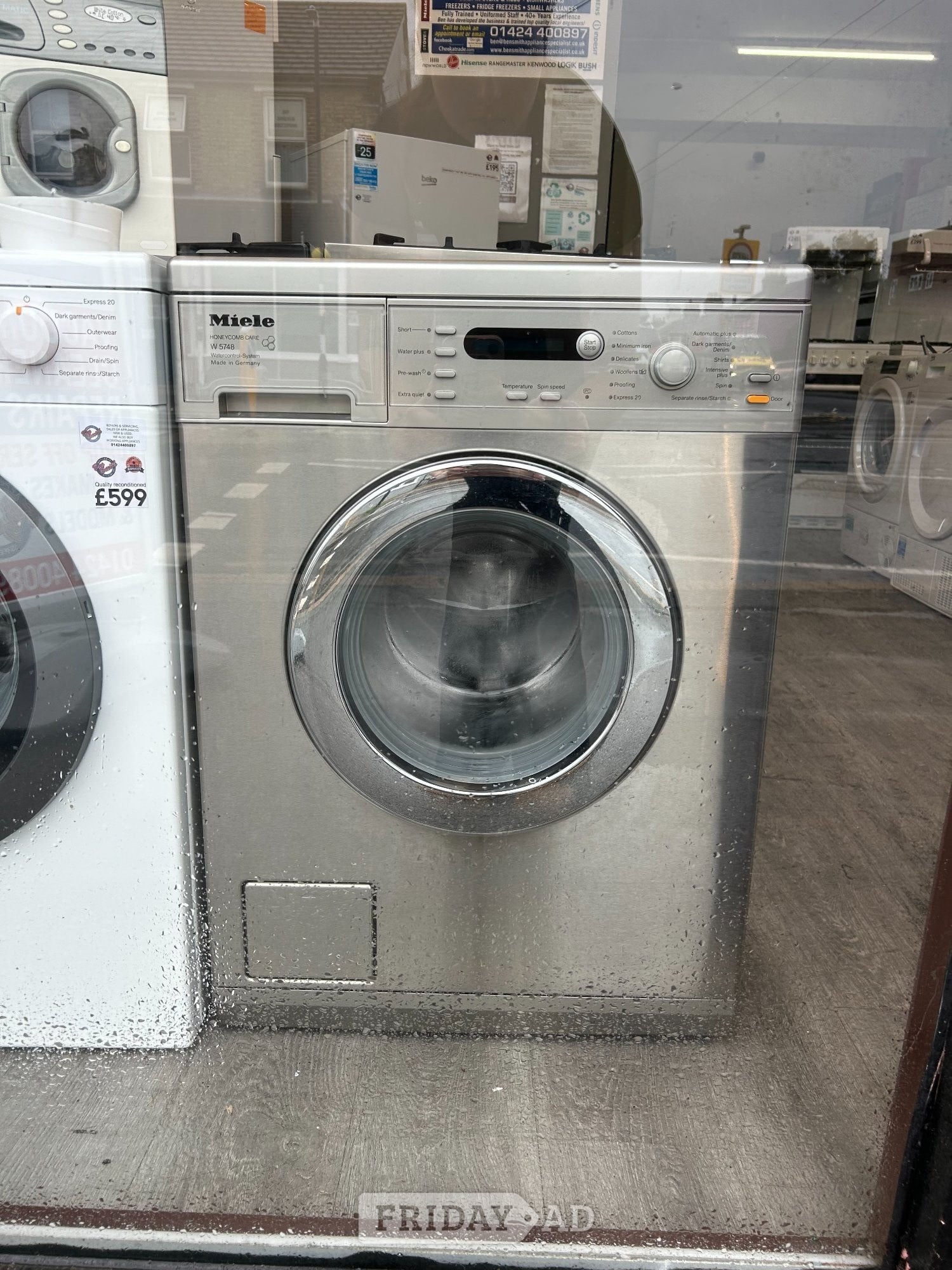 MIELE STAINLESS STEEL 7KG WASHING MACHINE in St. Leonards-On-Sea