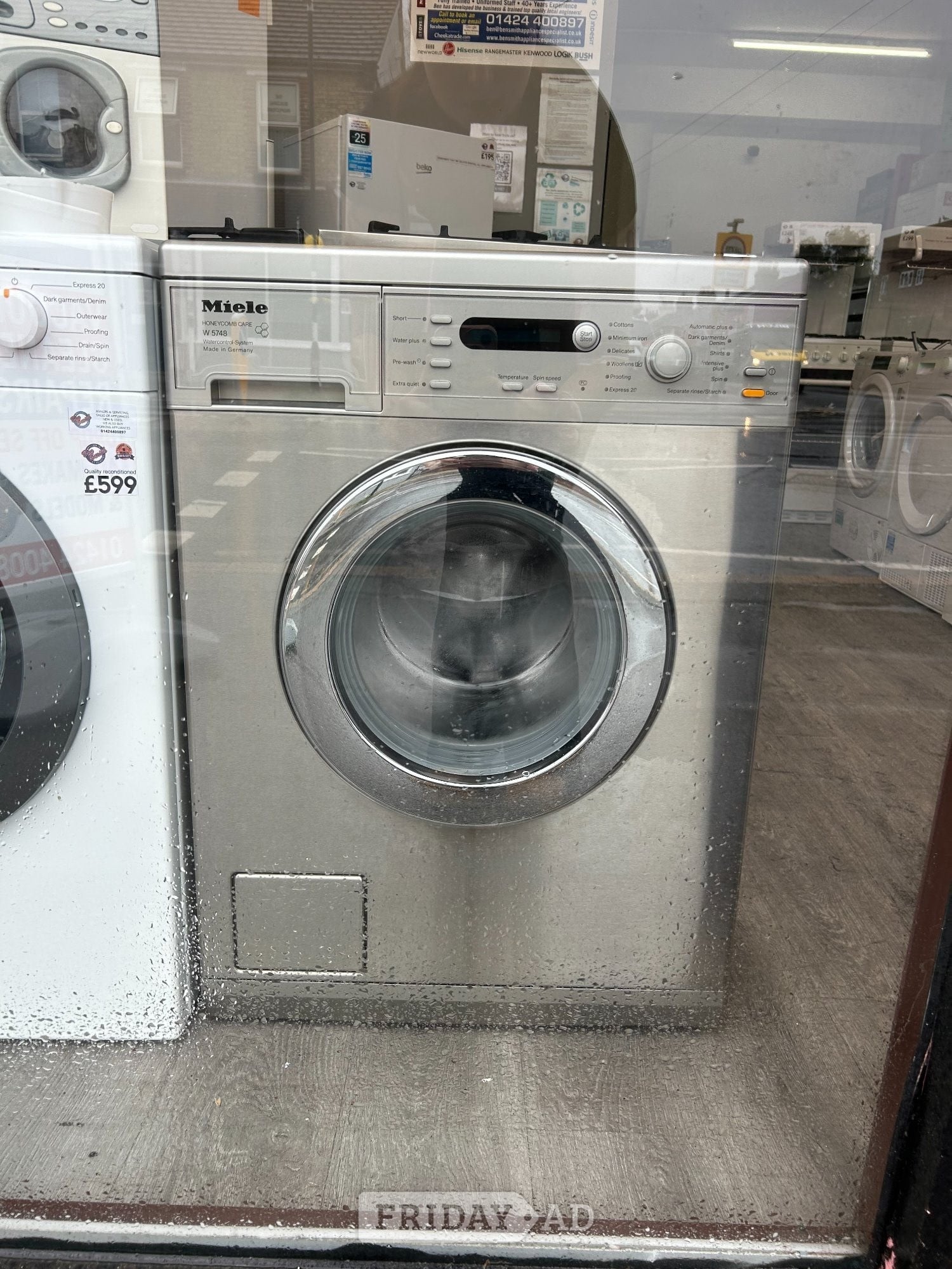 St. Leonards-On-Sea MIELE STAINLESS STEEL 7KG WASHING MACHINE