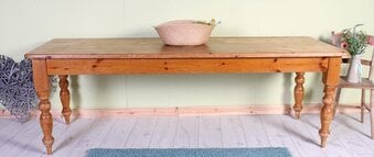 Delivery Options - Huge Old Rustic Farmhouse Pine Table 