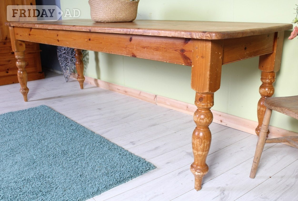 Delivery Options - Huge Old Rustic Farmhouse Pine Table 