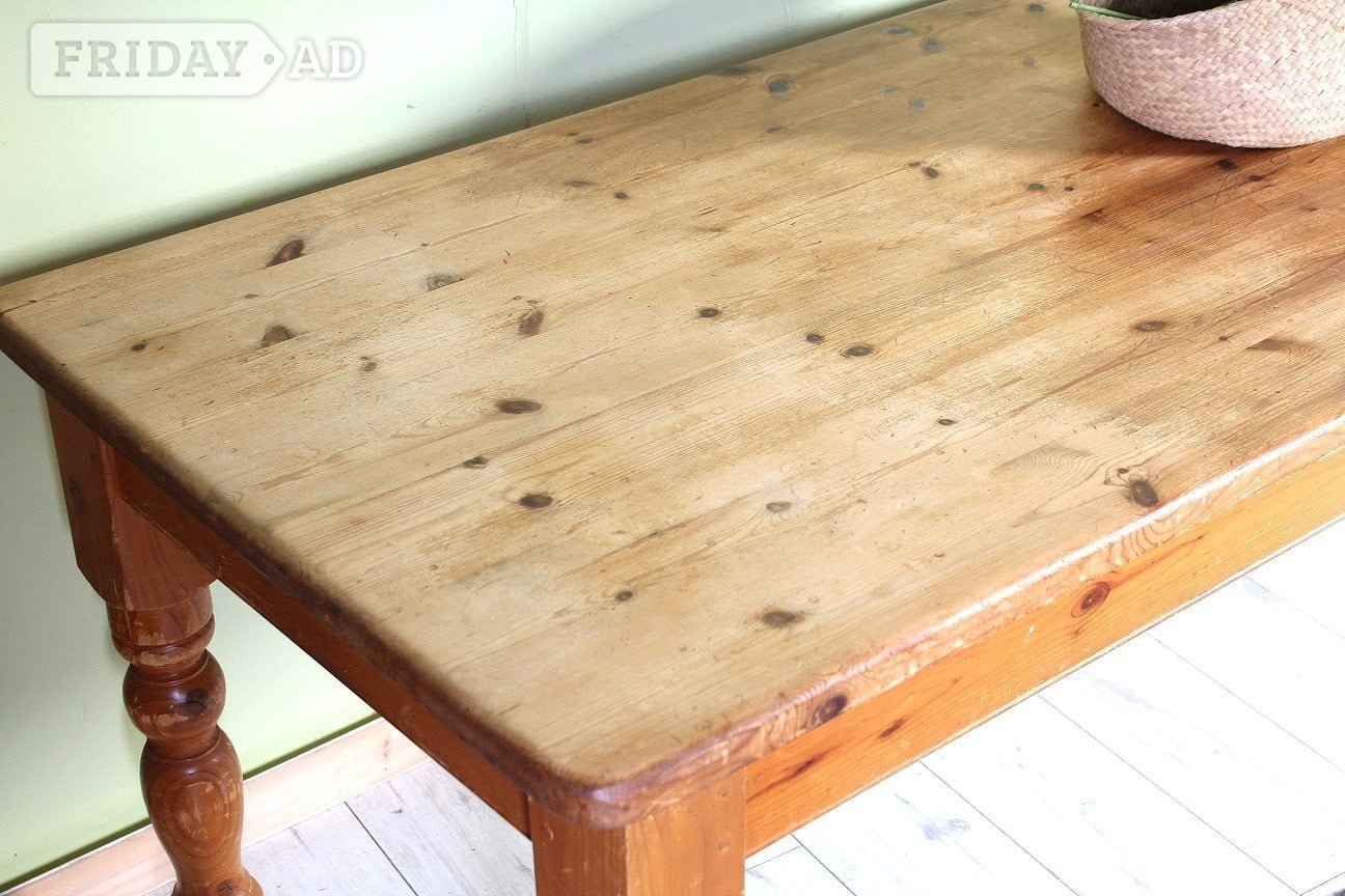 Delivery Options - Huge Old Rustic Farmhouse Pine Table  - Furniture