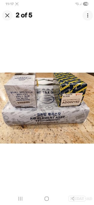 Ssangyong rexton oil air filters genuine 