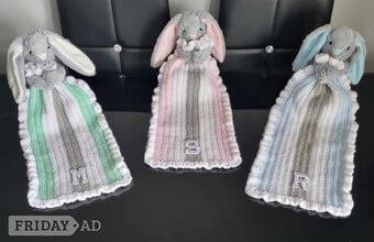 Crochet Baby Comfort Blankets, Personalised