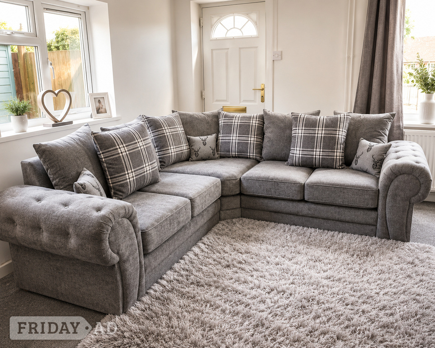 Grey Verona Corner Sofa | Portsmouth | Same Day Delivery in Portsmouth