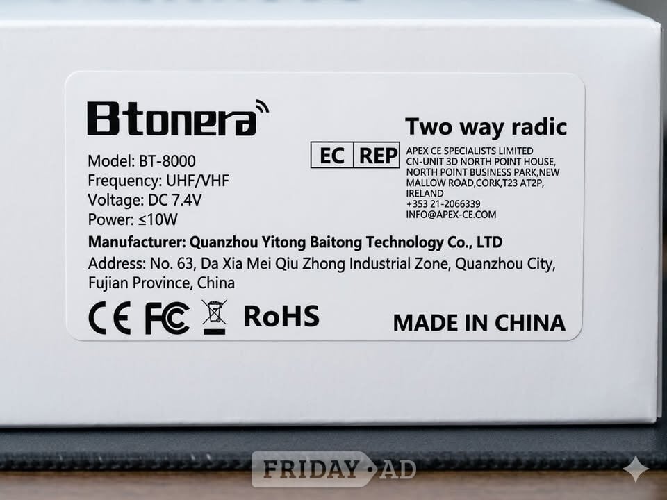  BTONERA BT8000 Air Band 2Way Radio clone of the Radtel RT-900 - Hobbies & Leisure in Steyning