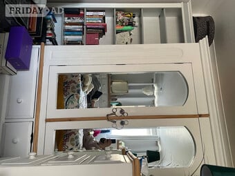 Non manufactured wood solid wardrobe 