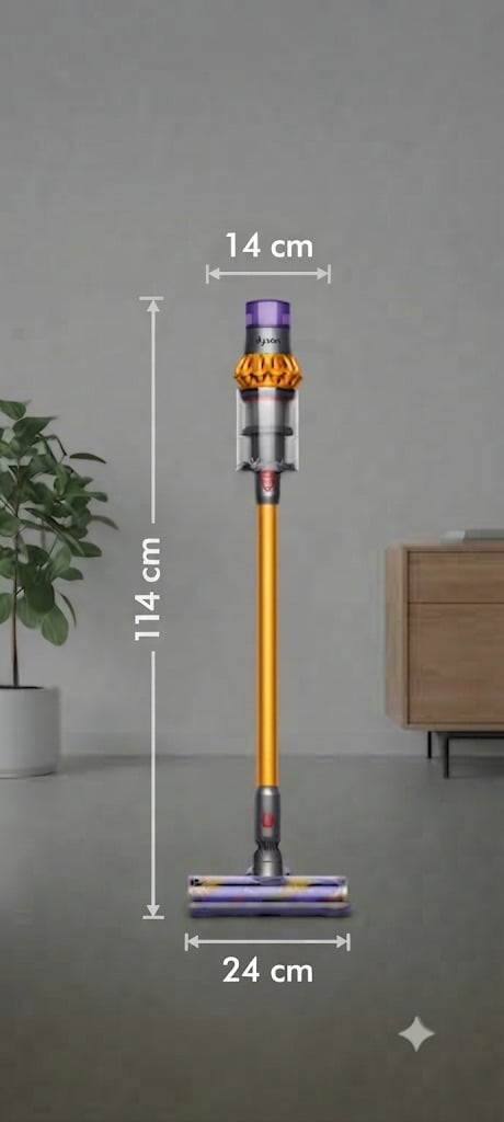 Cordless Vacuum Cleaner – Yellow, Good Condition - Home Appliances
