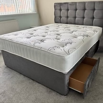 LYON MEMORY MATTRESS WITH DIVAN BASE WITH 2 DRAWERS - DOUBLE