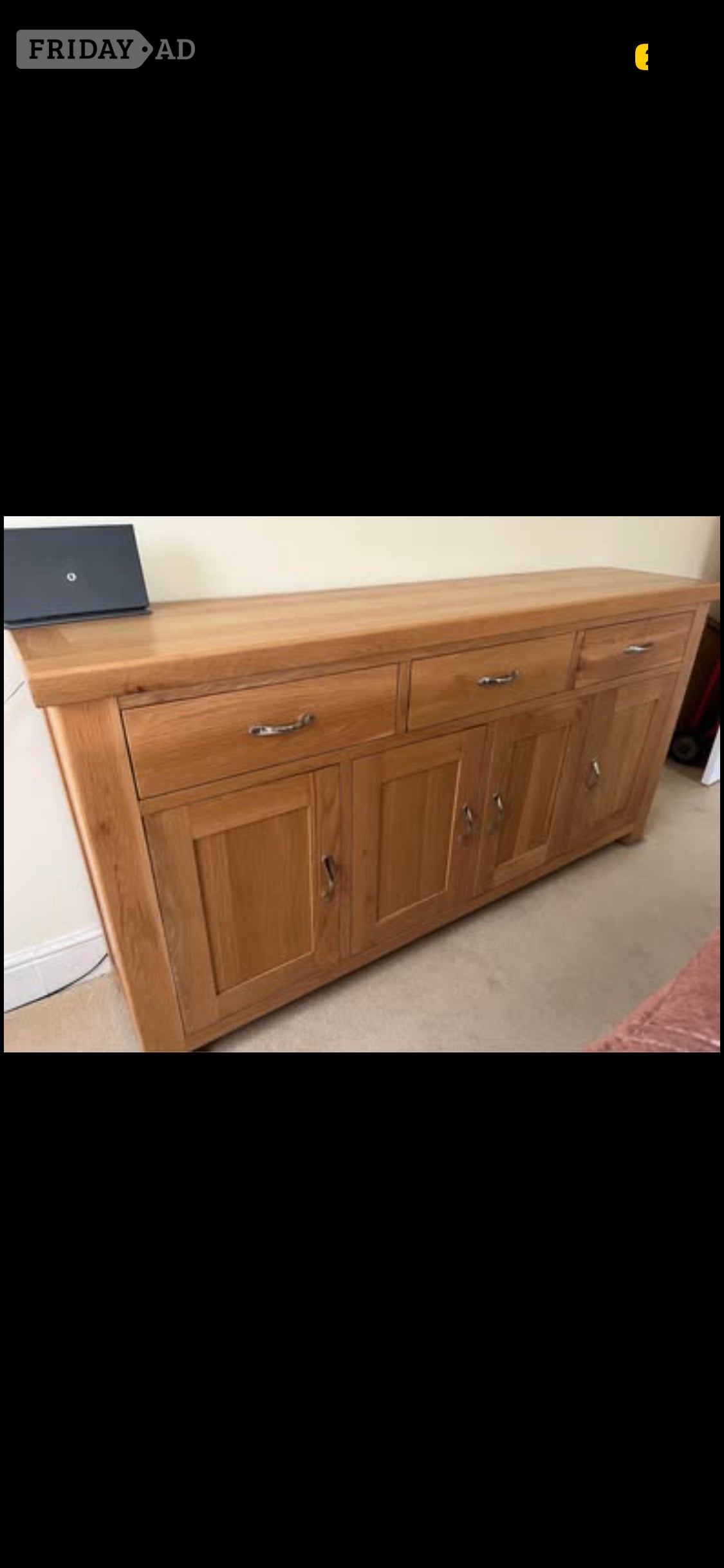 Wooden Side unit - cupboards and drawers