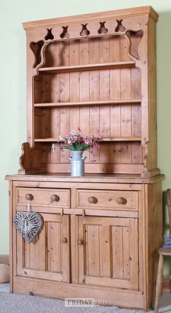 UK Delivery - Lovely Old Antique Rustic Cottage Pine Dresser