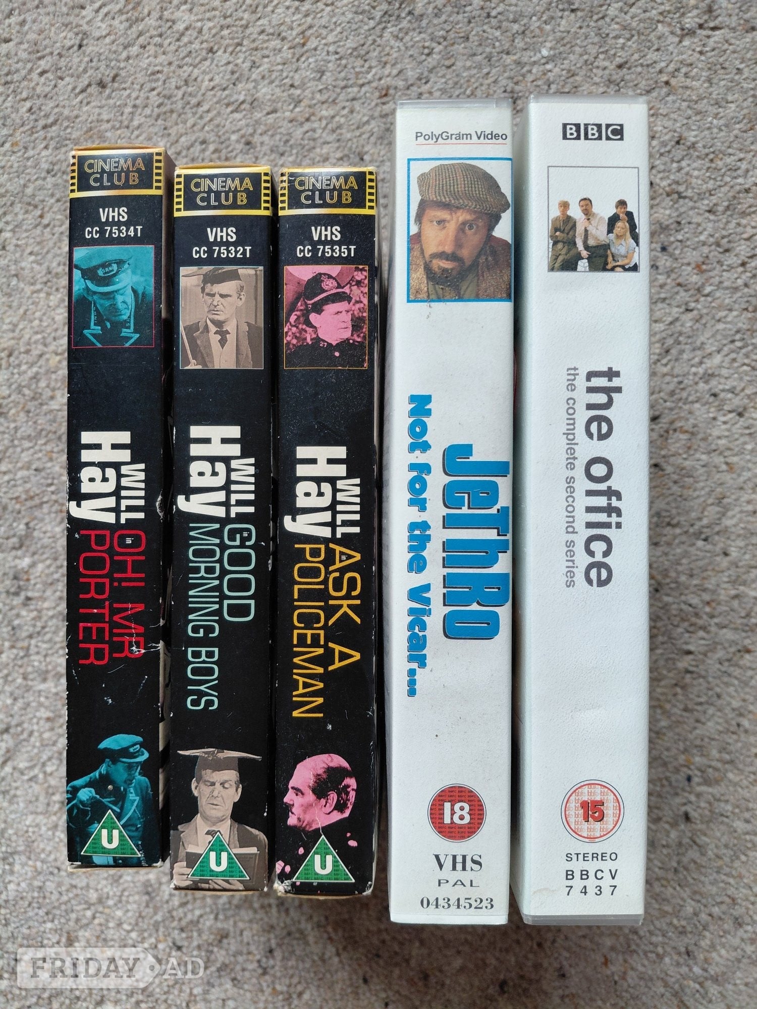 Five VHS Tapes