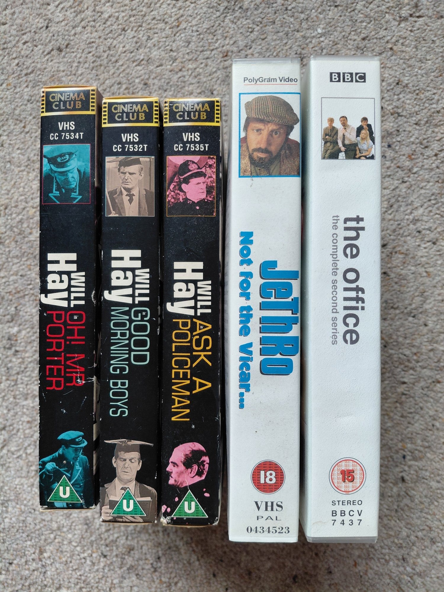 Five VHS Tapes