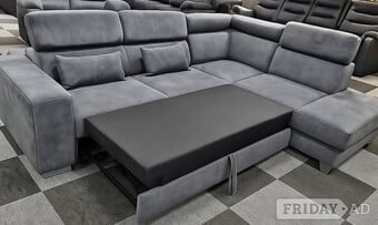 Grey pull out sofa bed with storage ¬ delivery option available