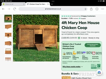 Brand new 4ft Mary Hen House Chicken Coop