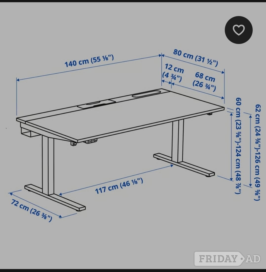 Arundel Ikea Mittzon Office Desk In Black