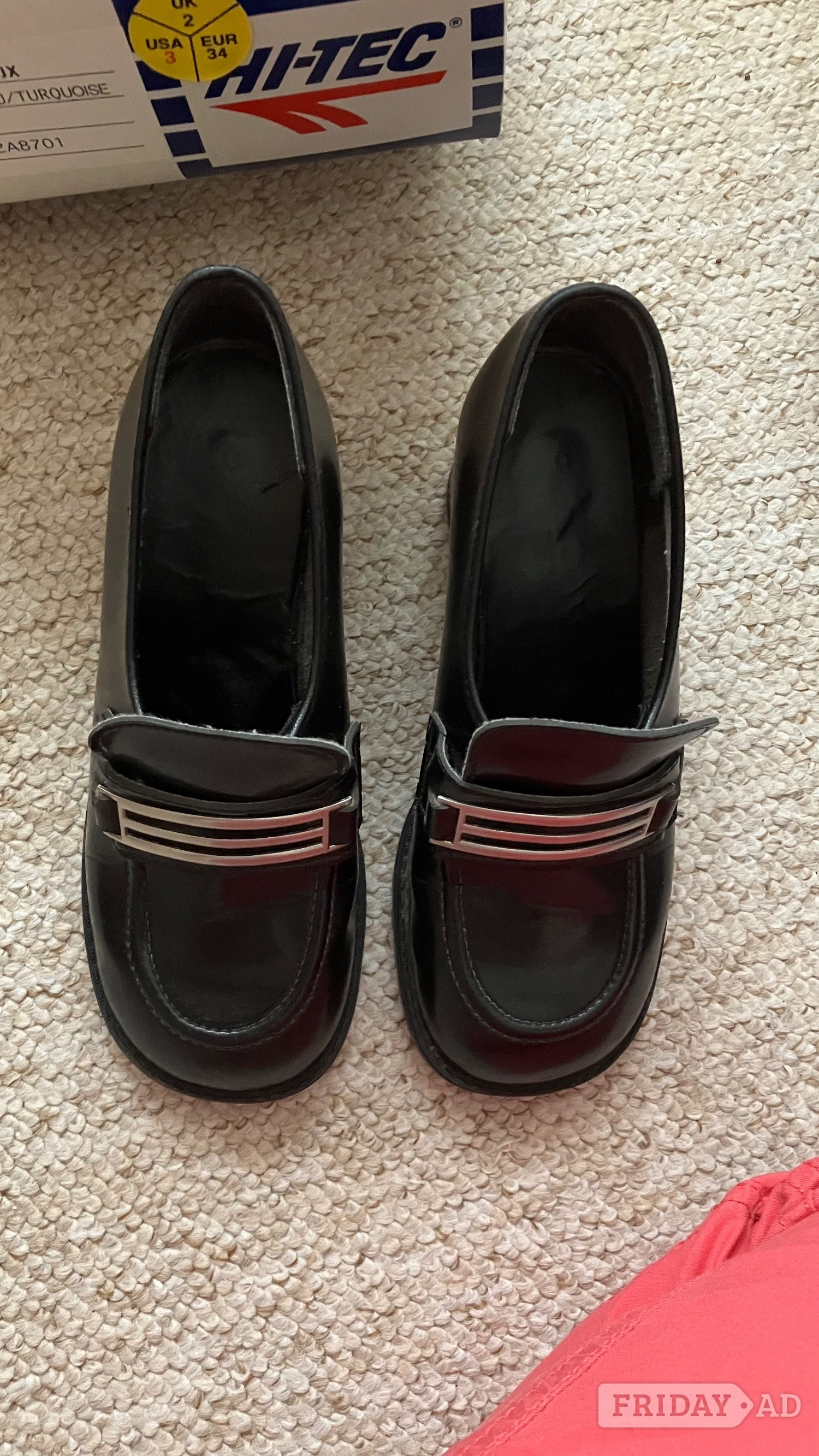 Girl’s size 4 black school Shoes