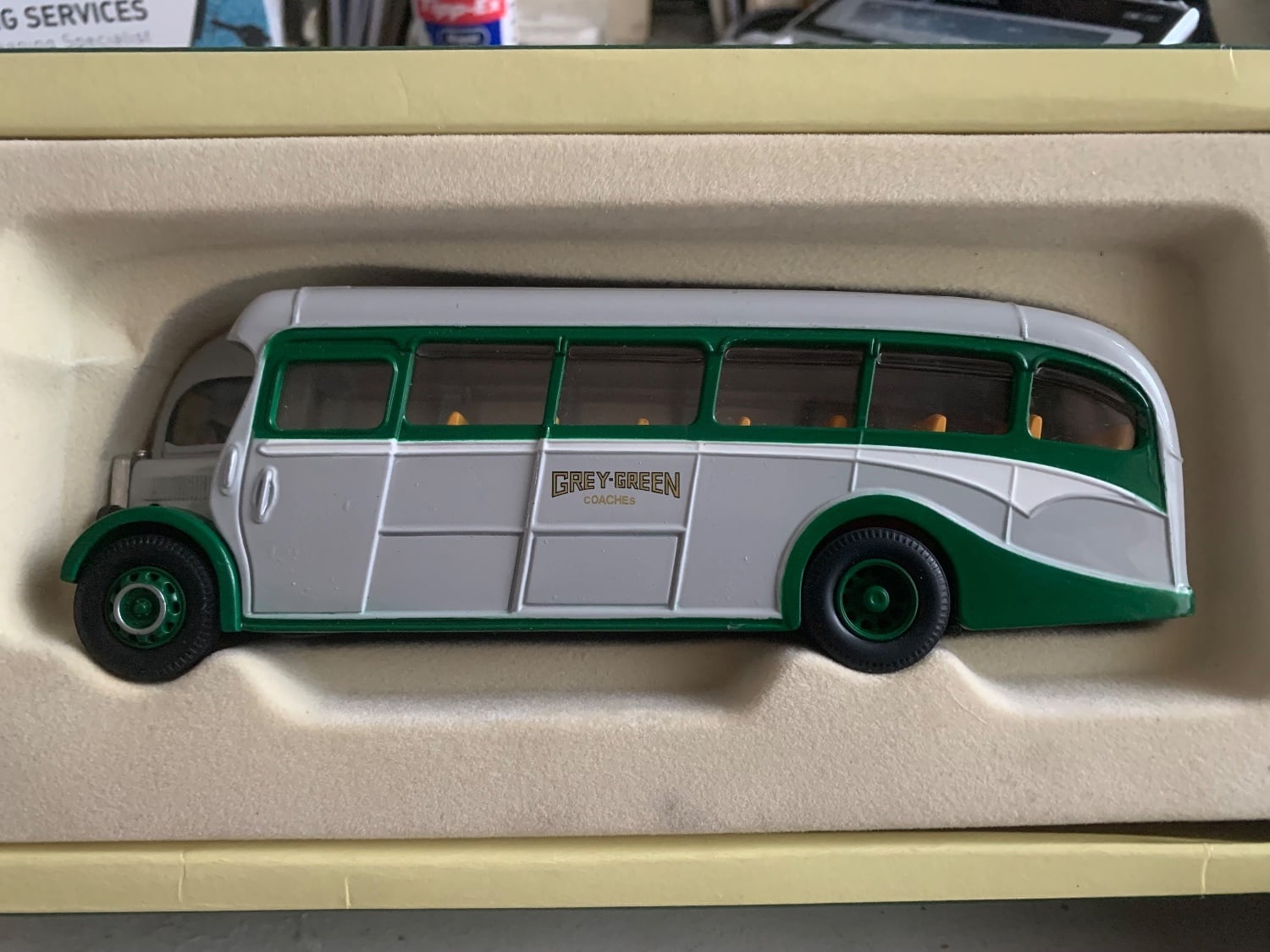 Corgi Grey-Green Coach. Superb condition. Like new. Postage Extra in Reigate