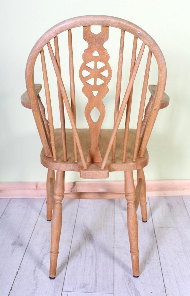 Delivery Options - 2 Beech Farmhouse Wheelback Carver Chairs - Furniture in Hailsham