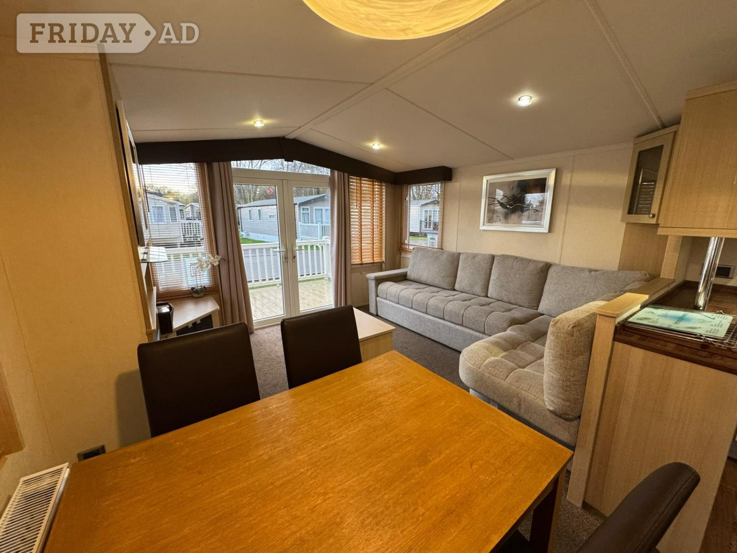 Sited Static Caravan with Hot Tub