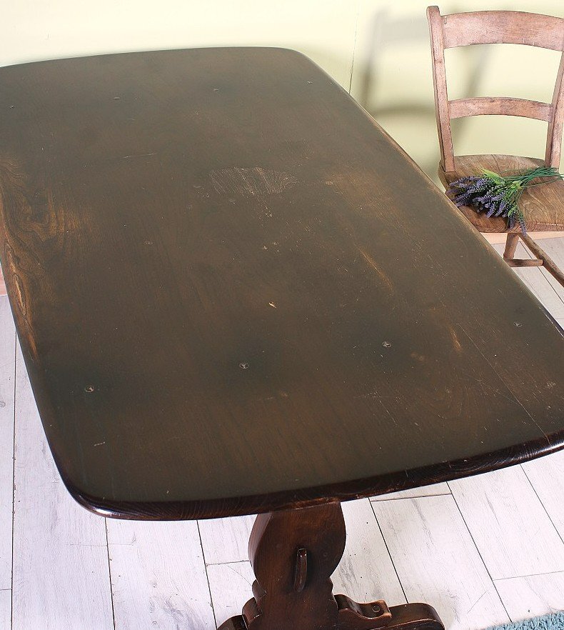 Hailsham UK Delivery - 60S / 70s Ercol Solid Elm Dining Table Rectangular 