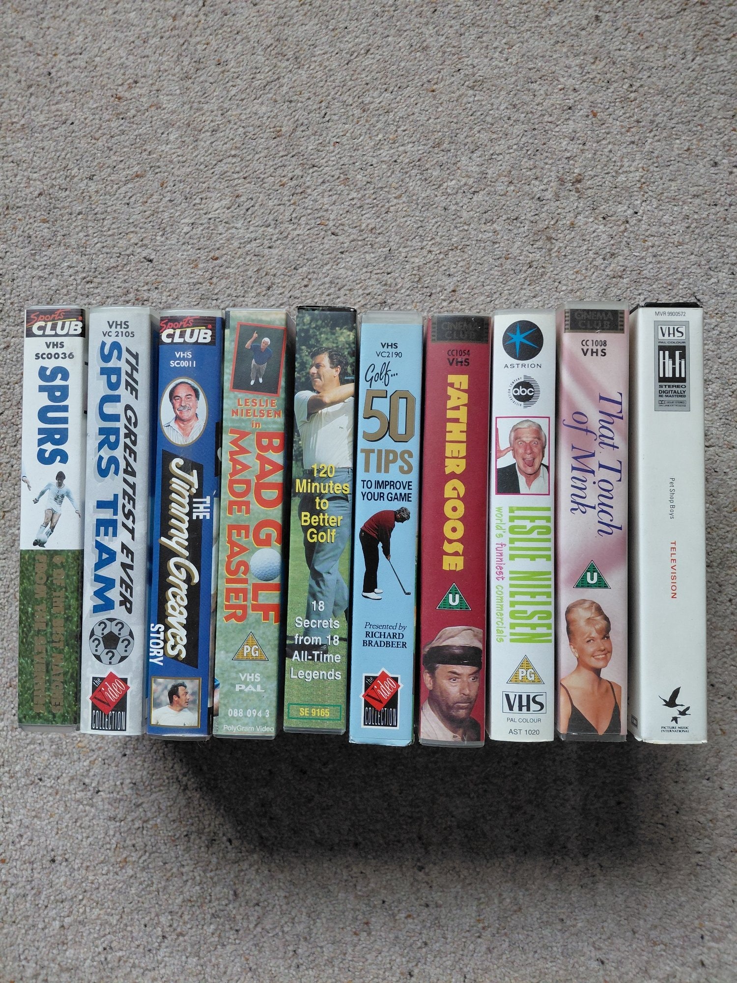 Ten Assorted VHS Tapes