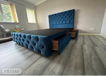 4 Foot Handmade MILANO divan 4 draw, standing Hb & Footboard
